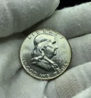 1956 50C Franklin Silver Half Dollar BU I385