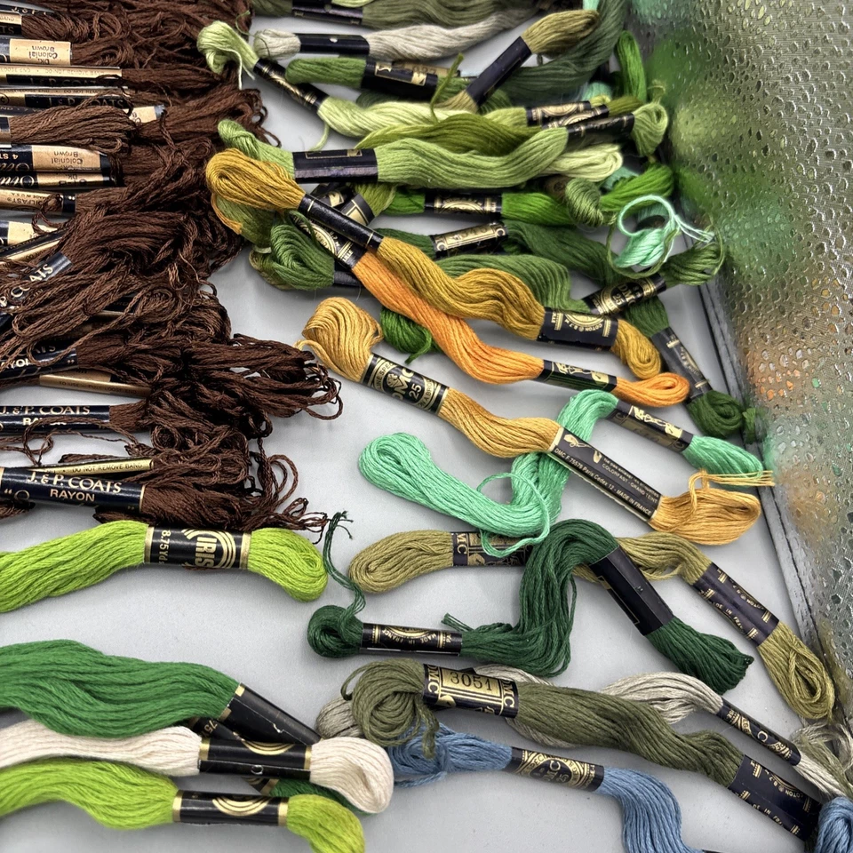 Embroidery Floss Thread Lot 110 Skeins- DMC, J & P Coats, DNI, Etc & Needles - Image 4 of 4