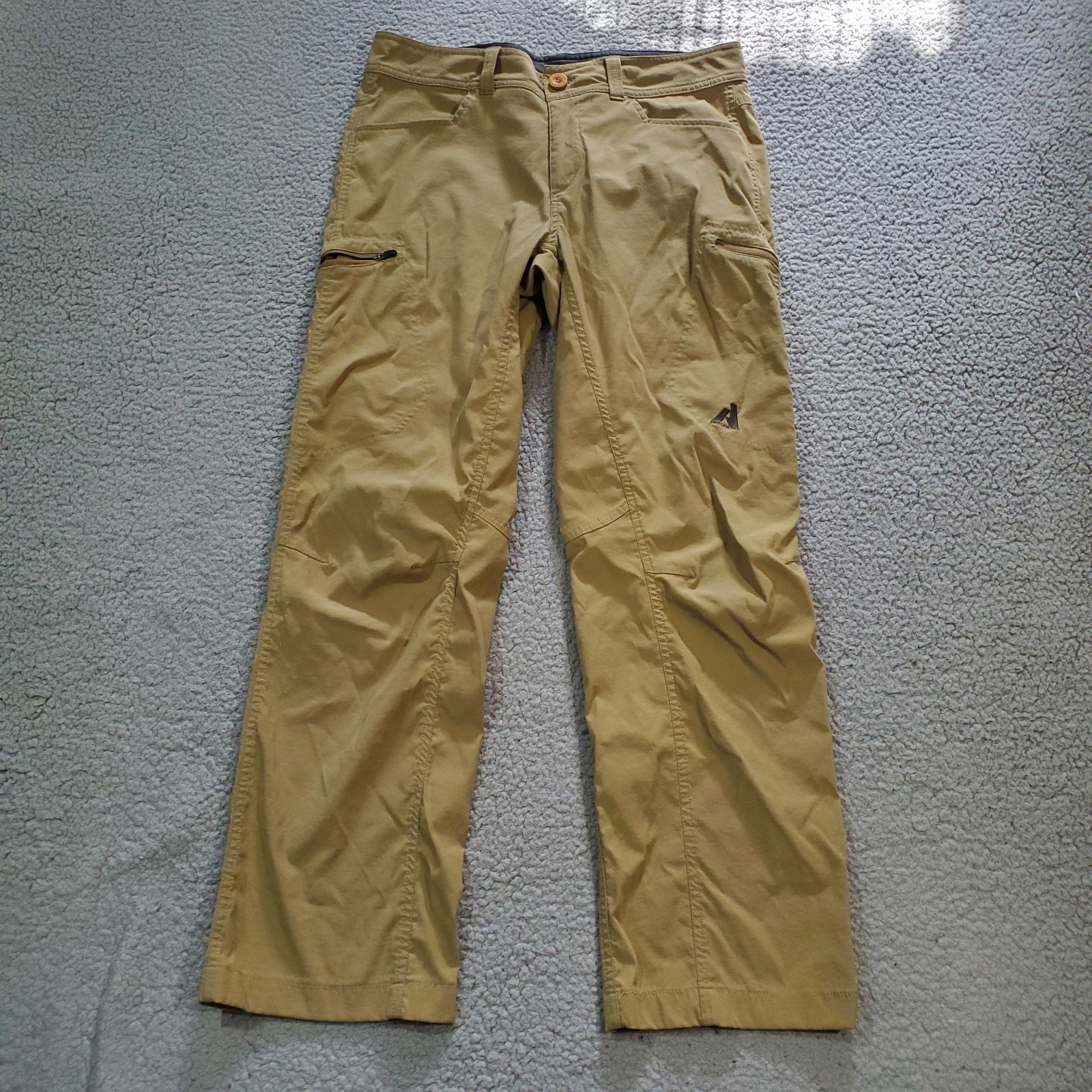 Mens 33x32 (fit 33x29) Tan Stretch Cargo Hiking
