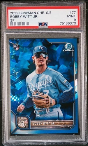 2022 Bowman Chrome Sapphire Edition Bobby Witt Jr. RC SP PSA 9 Royals