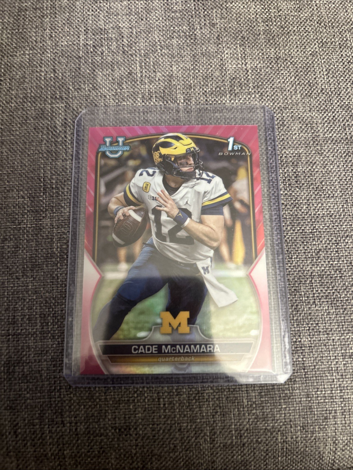 2022 Bowman University Chrome #99 Cade McNamara Pink Refractor