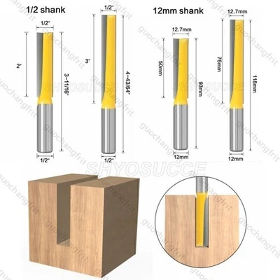 1/2 12MM FRÄSER HOLZFRÄSER EXTRA LANG SCHNEIDEN HOLZBEARBEITUNG SCHAFT NUTFRÄSER - Bild 1 von 4