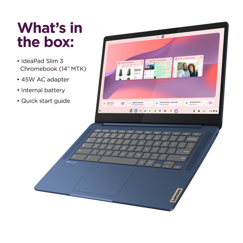 Lenovo - IdeaPad Slim 3 Chromebook 14" Full HD Laptop - MediaTek Kompanio 520... - Picture 5 of 6