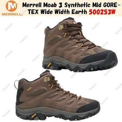 Merrell Moab 3 Synthetic Mid GORE-TEX Wide Width Earth 500253W Men's Size