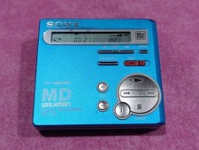 Vtg Sony MD Walkman MZ-R70 Portable MD Minidisc Player TESTED WORKS BLUE