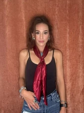 Wild Rag Scarf Cowboy Scarves Buckaroo Bandana Cowgirl Burgundy Solid