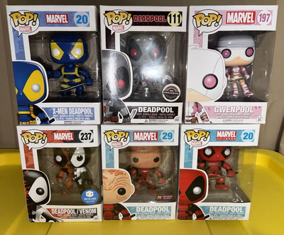 Funko Pop! Marvel 6-Pack Deadpool Lot