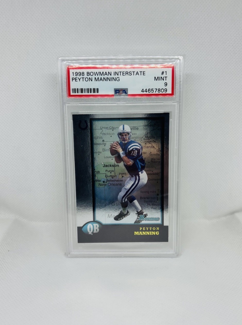 1998 Bowman Interstate Peyton Manning #1 Rookie Card PSA 9 Indianapolis Colts
