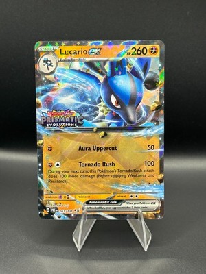 Lucario EX 051/131 STAMPED Double Rare Pokemon TCG Prismatic Evolutions NM