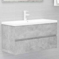 Waschbeckenunterschrank Betongrau 90X38,5X45 Cm Holzwerkstoff