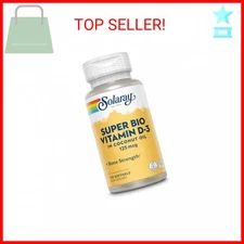 SOLARAY Super Bio Vitamin D3 in Coconut Oil - D3 Vitamin 5000 IU - Bone Health a