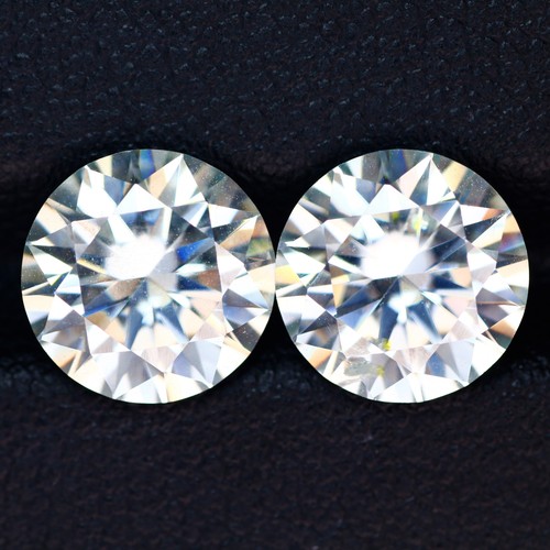 2.82 Ct IF [2Pcs Pair] Brilliant Round (Diamond Cut) 7.5 MM White Moissanite