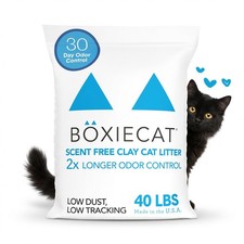 Boxie Unscented 30 Day Odor Control Clumping Clay Cat  Kitty Litter 40 lb, 9...