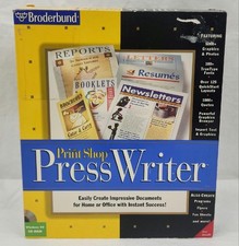 Broderbund The Print Shop Press Writer Windows 95 CD-ROM Big Box