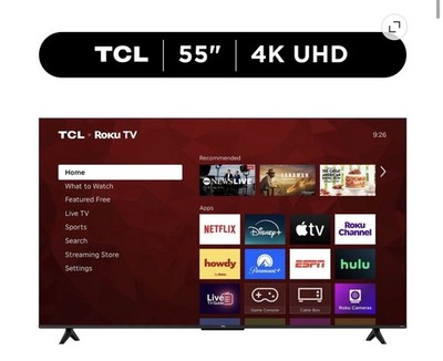 TCL 55S55LR 55in Class S55LR Series 4K UHD HDR LED Smart Roku TV Netflix