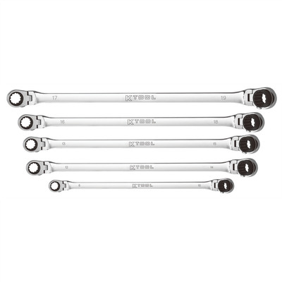  K Tool International Wrench Set 5 Piece Metric Ratcheting Reversible Double Box