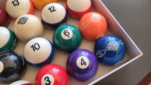 (NEW) Harley Davidson Bar,Shield & Flame Billiard Balls - Bild 6 von 10