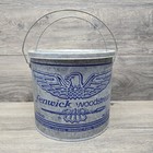 Fenwick Woodstream Fishing Galvanized Metal Minnow Bucket Floating Bait Vintage