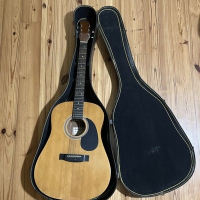 Hyundai Acoustic Guitar HSW50 VTG Korea Wood 1970's W/ Case