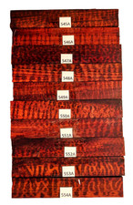 10 pcs 1" x 1" x 6" High Figured Snakewood turnings