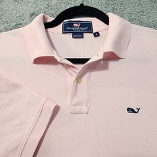 Vineyard Vines Polo Shirt Mens Small Pink Short Sleeve