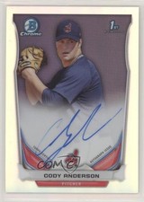 2014 Bowman Chrome Prospect Refractor 57/500 Cody Anderson #BCAP-CA Auto 00et