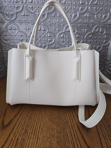 NWT DKNY Medium White Crossbody Satchal Bag - Picture 3 of 7