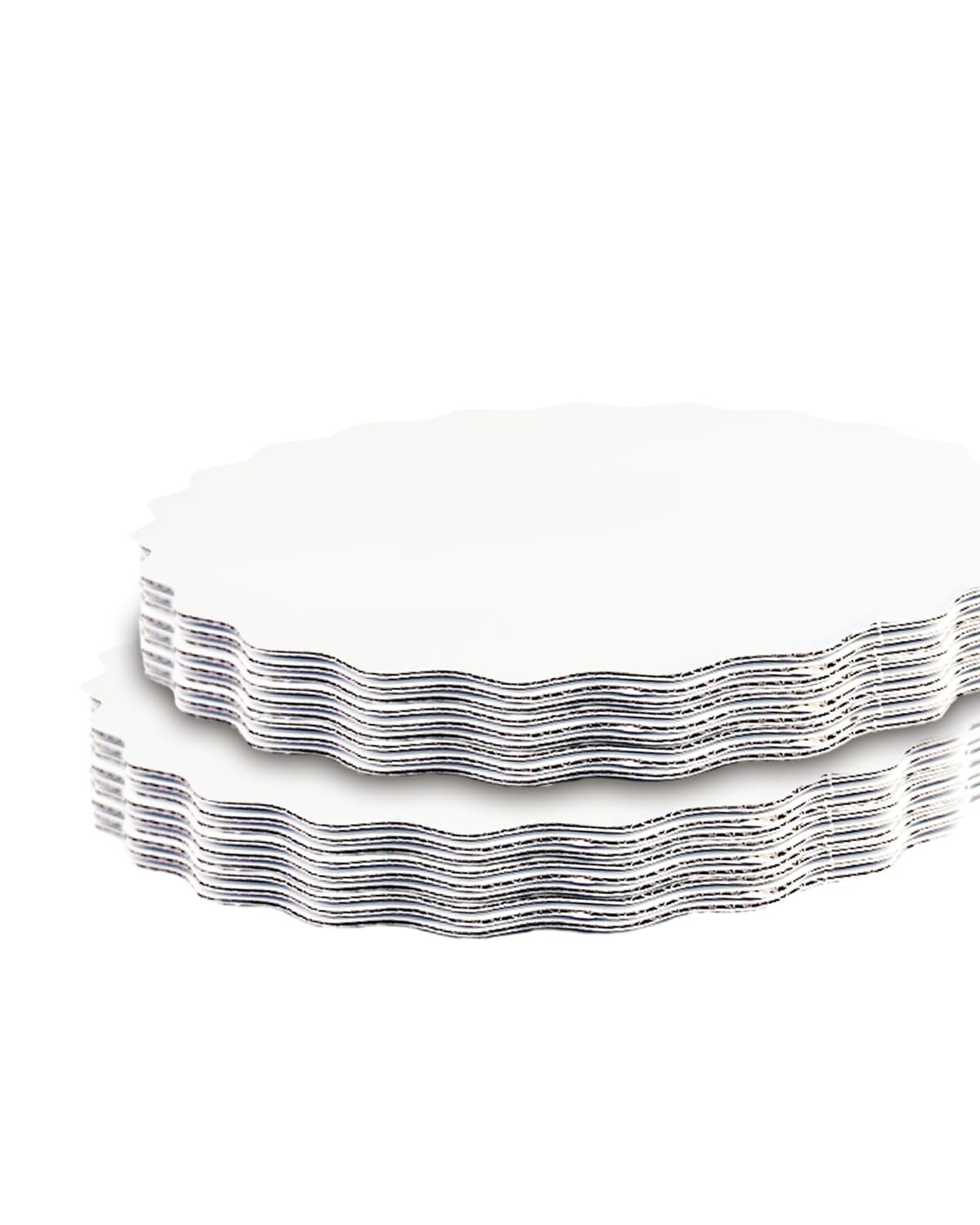 New Best qiqee 10 Inch White Wave Cake Boards Round 15-Packs Circles Rounds Base