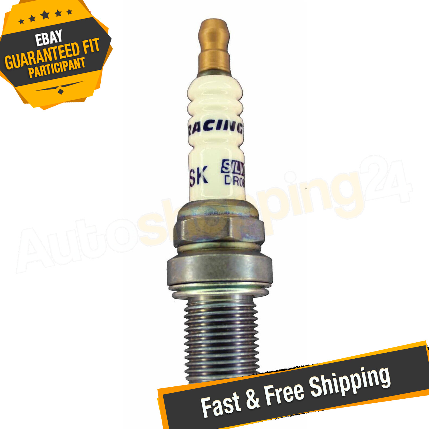 Brisk DR08S Racing Silver Spark Plug