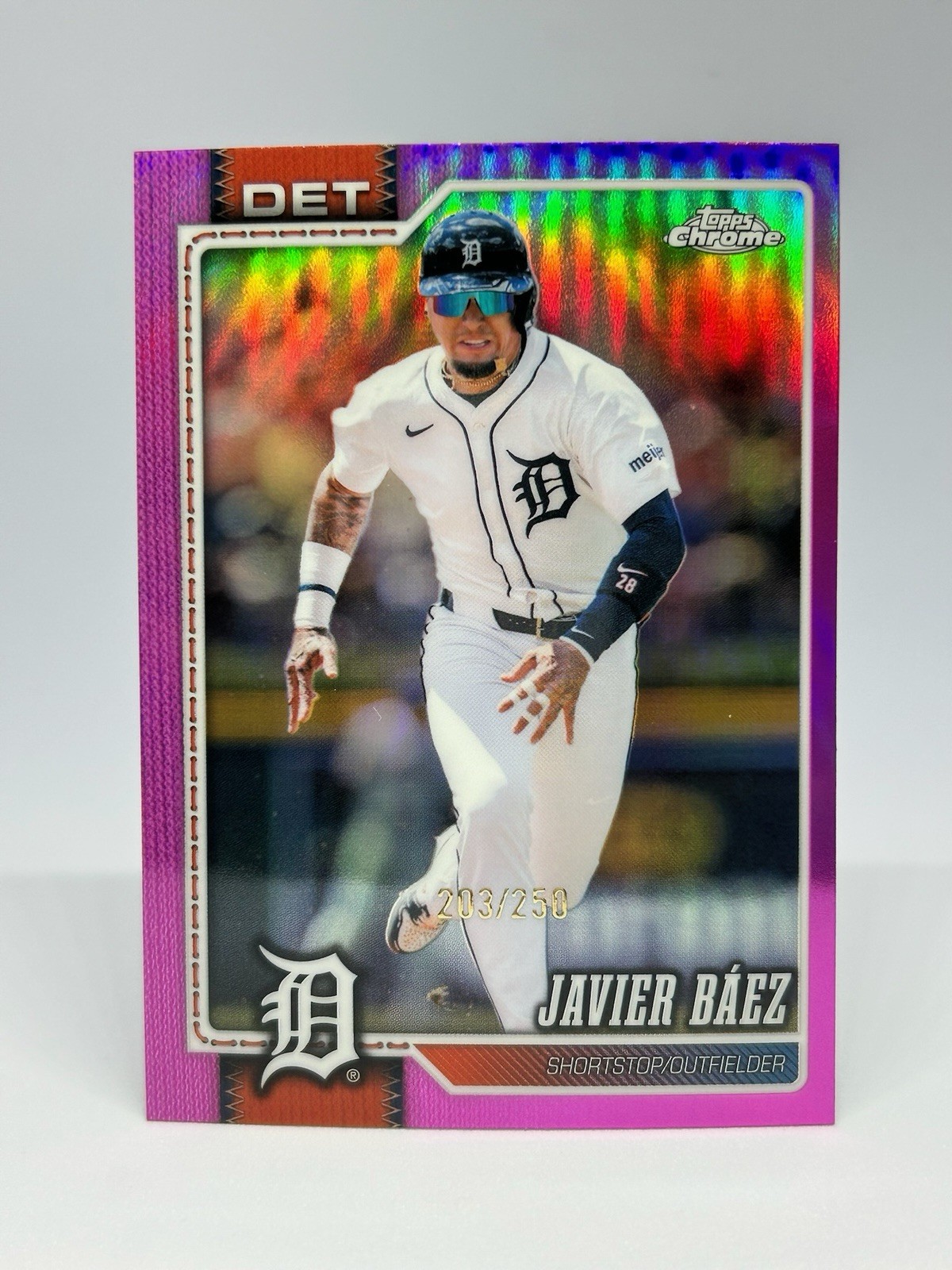 2026 Topps Chrome - Javier Baez Pink Refractor #/250  - Tigers