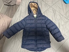 United Colors of Benetton Kids Navy Blue Puffer Hooded Jacket Coat Size XS