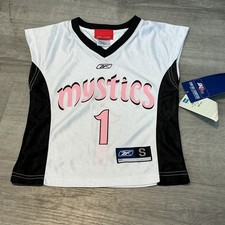 New Girl's White Reebok Washington Mystics Chamique Holdsclaw Small Jersey