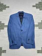 Hugo Boss Sports Jacket Mens 38 R Blue Wool Blazer 