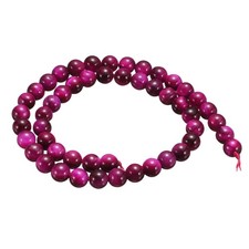 100pcs Magenta Tiger Eye Natural Stone Beads 6mm Round Loose Bead