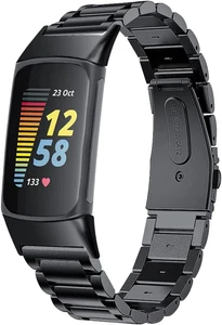 Bandes compatibles avec la charge Fitbit 6/Charge 5 Suivi d'activité Solide Inox