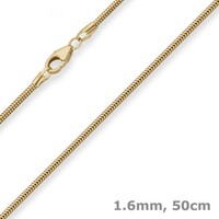 1,6Mm Schlangenkette Goldkette Collier Halskette Aus 333 Gold Gelbgold 50Cm
