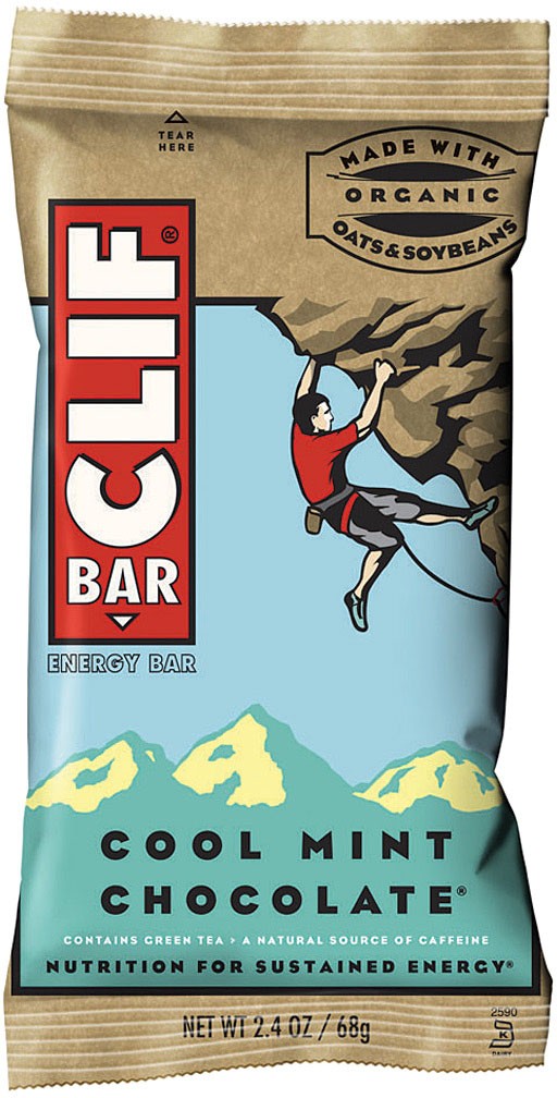 Энергетический батончик Clif Bar Cool Mint Chocolate, 12 штук в упаковке | На растительной основе, выдержанный