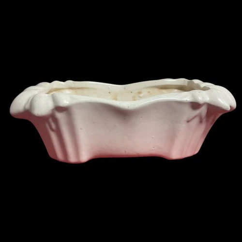 Vintage Nelson McCoy Art Pottery Window Box Planter Matte White