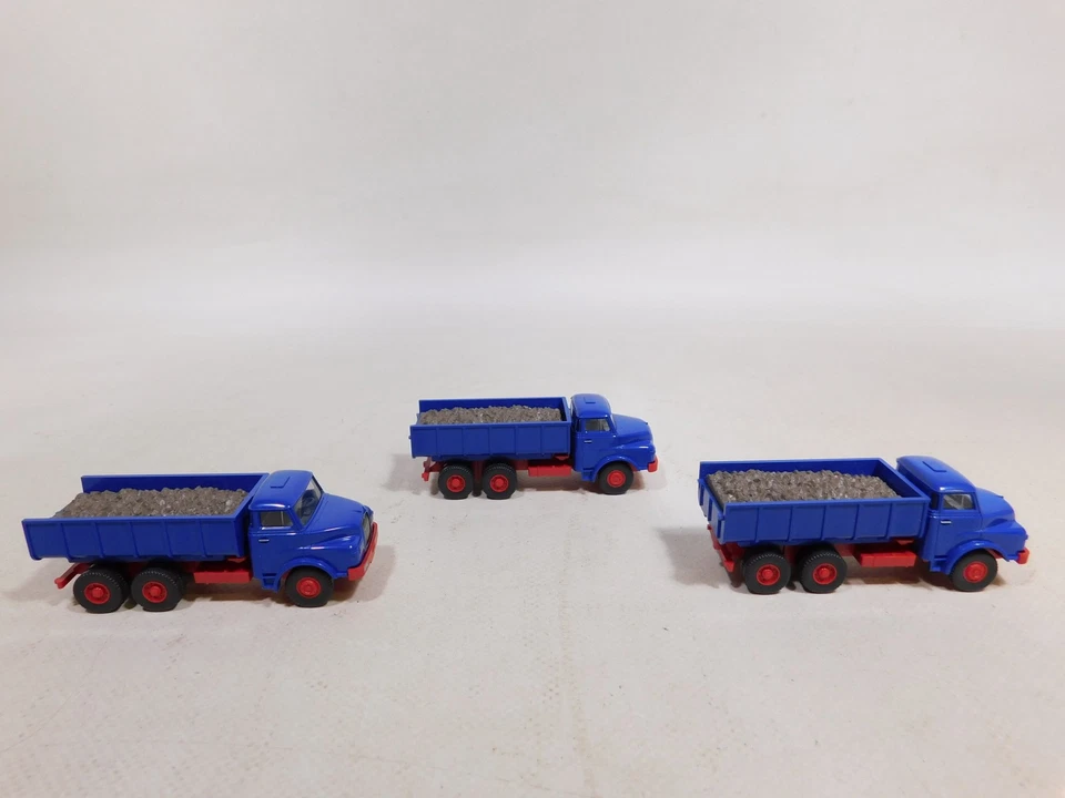 3X LKW MAN H0 1:87 Con Cassone Mint #DX224-0,5 - Immagine 2 di 4