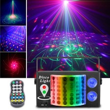 3-in-1 Disco Party Light: DJ Strobe, Speckle Pattern Projector with Sound A...