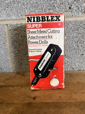 Vintage Boxed Nibblex Super Blechschneider Aufsatz für Bohrer