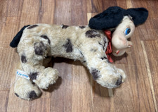 Vintage Rushton Star Creations Plush Rubber Face Poodle Dog 1960s spots