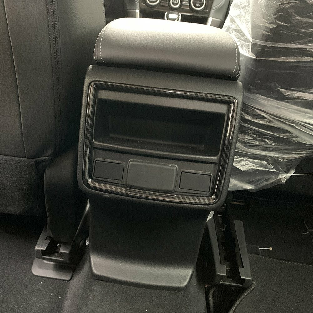 For Subaru 2019-2022 New Forester Rear Seat Storage Box Trims Carbon Fiber