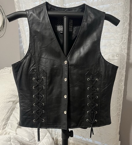 USA Biker Dream Apparel Leather Vest XL - Picture 1 of 6