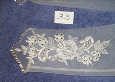 WHITE BRIDAL SLEEVES WITH UPPER ARM ELASTIC 20" HANDMADE IN USA NEW 33