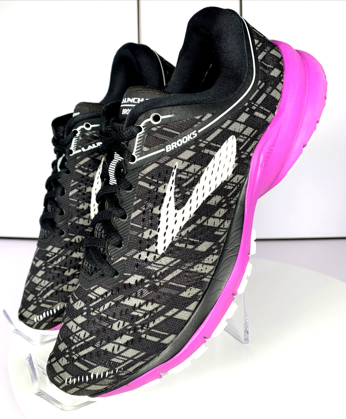 Brooks Womens Launch 5 1202661B090 Black Purple Running Shoes Sneakers, 8 NICE! image 8