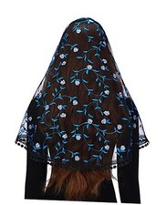 Catholic Church Veils for Women: Traditional Lace Mantilla Chapel Dark Blue