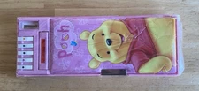 Vintage Flomo Disney Winnie The Pooh Pink Pencil Case PopUp RARE - NEW SEALED!