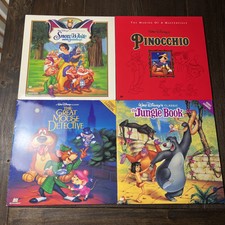 Lot Of 4 Disney Masterpieces Laserdisc Snow White, Pinocchio, Jungle Book, Grea