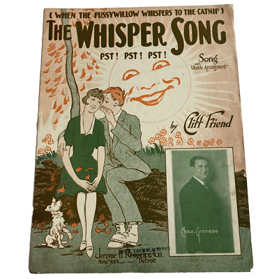 The Whisper Song by Cliff Friend 1927 Sheet Music